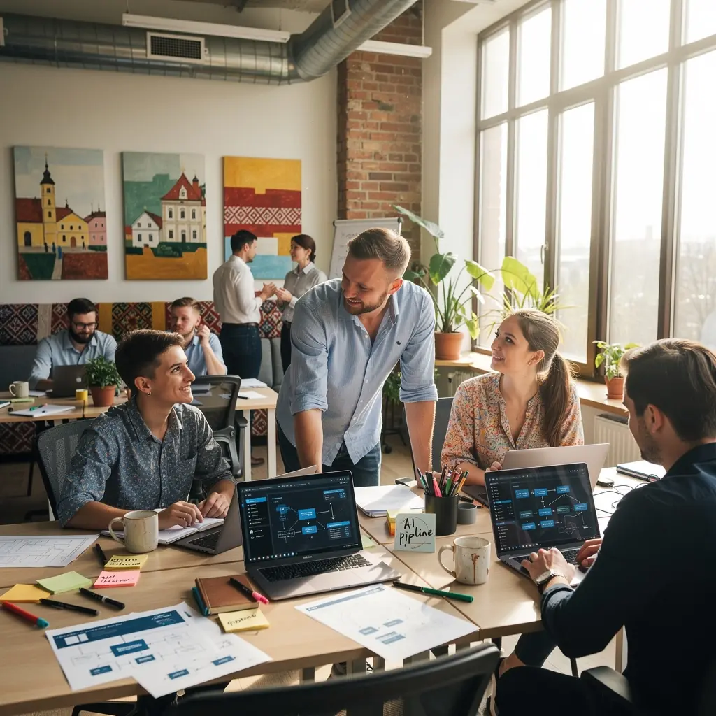 Išmaniojo CRM optimizavimo proceso vaizdas.