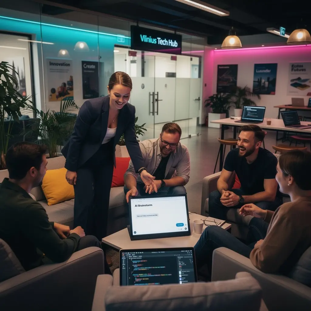 Komanda, dirbanti su dirbtinio intelekto sprendimais.